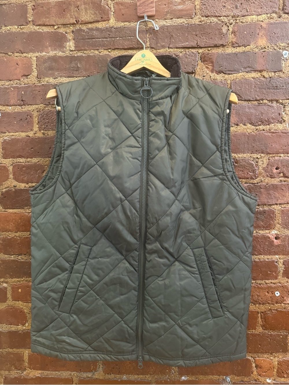 Barbour Quilted Vest in Olive Green